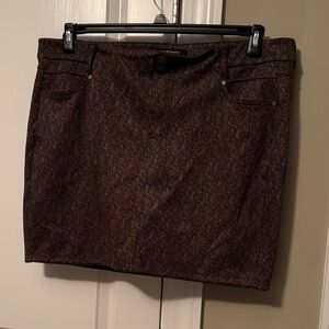 Liverpool Dark Brown Mini Skirt